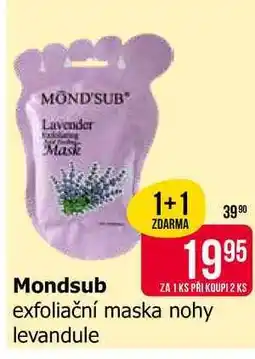 Teta Mondsub exfoliační maska nohy levandule nabídka