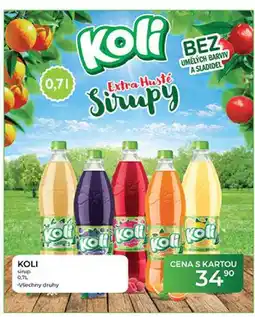 Tamda Foods KOLI sirup nabídka