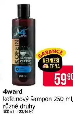 Teta 4ward kofeinový šampon 250 ml, různé druhy nabídka