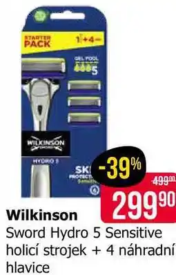 Teta Wilkinson Sword Hydro 5 Sensitive holicí strojek + 4 náhradní hlavice nabídka