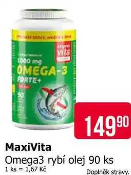 Teta MaxiVita Omega3 rybí olej 90 ks nabídka