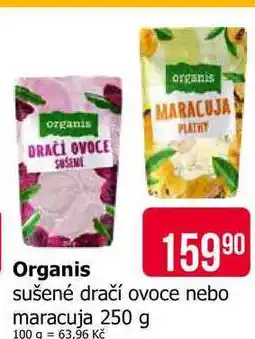 Teta Organis sušené dračí ovoce nebo maracuja nabídka