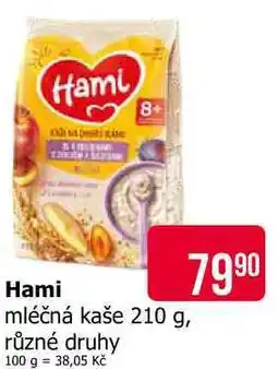 Teta Hami mléčná kaše 210 g, různé druhy nabídka