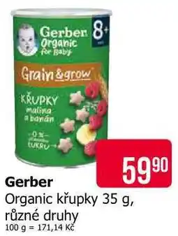 Teta Gerber Organic křupky 35 g, různé druhy nabídka