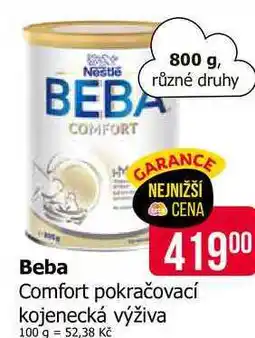 Teta Beba Comfort pokračovací kojenecká výživa nabídka