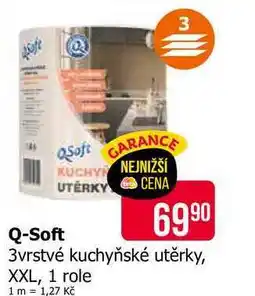 Teta QSoft 3vrstvé kuchyňské utěrky, XXL, 1 role nabídka