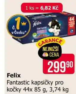 Teta Felix Fantastic kapsičky pro kočky 44x 85 g, 3,74 kg nabídka