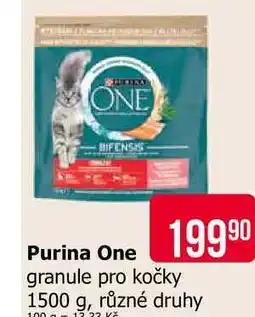 Teta Purina One granule pro kočky 1500 g, různé druhy nabídka
