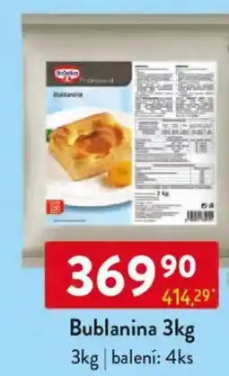 Qanto Dr.Oetker Bublanina nabídka