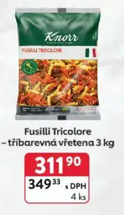 Qanto Knorr Fusilli Tricolore -tříbarevná vřetena nabídka