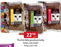 Qanto Fine Cat Adlut granule pro kočky kuřecí, mix, hovězí nabídka