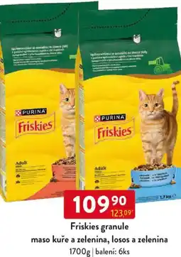 Qanto Friskies granule maso kuře a zelenina, losos a zelenina nabídka