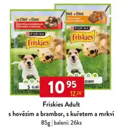 Qanto Friskies Adult s hovězím a brambor, s kuřetem a mrkví nabídka
