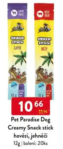 Qanto Pet Paradise Dog Creamy Snack stick hovězí, jehněčí nabídka