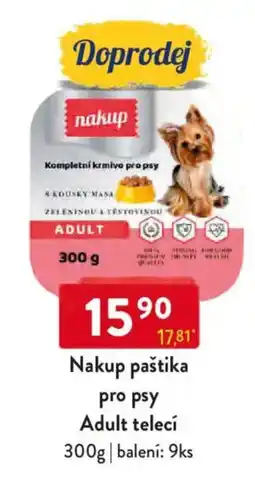 Qanto Nakup paštika pro psy Adult telecí nabídka