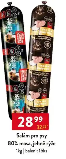Qanto Salám pro psy 80% masa, jehně rýže nabídka