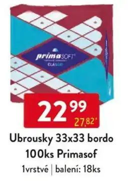 Qanto Ubrousky 33x33 bordo 100ks Primasof nabídka