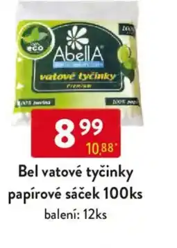 Qanto Bel vatové tyčinky papírové sáček 100ks nabídka