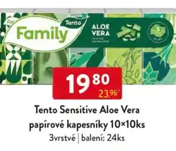 Qanto Tento Sensitive Aloe Vera papírové kapesníky nabídka