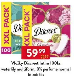 Qanto Vložky Discreet Intim waterlily multiform, 0% perfume normal nabídka