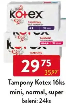 Qanto Tampony Kotex mini, normal, super nabídka