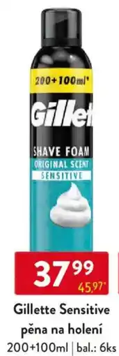 Qanto Gillette Sensitive pěna na holení nabídka