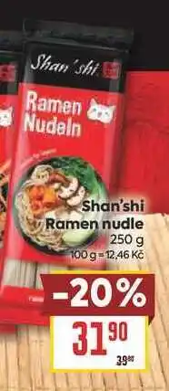 Billa Shan'shi Ramen nudle nabídka