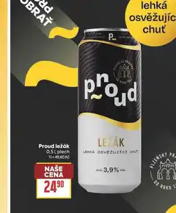 Billa Proud ležák 0,51, plech nabídka