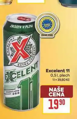 Billa Excelent 11 pivo ležák světlý 0,5l, plech nabídka