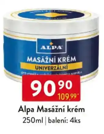 Qanto Alpa Masážní krém nabídka