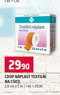 Terno COOP NÁPLAST TEXTILNÍ NA CÍVCE 2,5 cm x 5m 1 ks nabídka