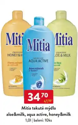 Qanto Mitia tekuté mýdlo aloe&milk, aqua active, honey&milk nabídka