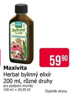 Teta MaxiVita Herbal bylinný elixír nabídka