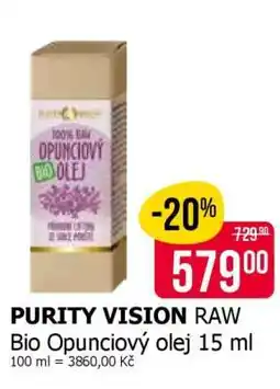 Teta PURITY VISION RAW Bio Opunciový olej 15 ml nabídka