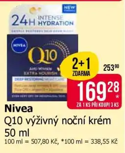 Teta Nivea Q10 výživný noční krém 50 ml nabídka