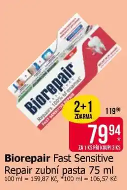 Teta Biorepair Fast Sensitive Repair zubní pasta 75 ml nabídka
