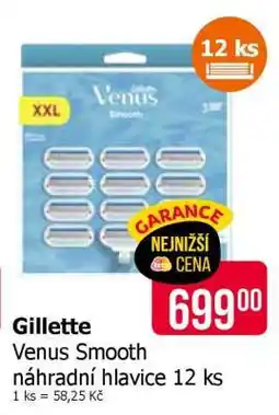 Teta Gillette Venus Smooth náhradní hlavice 12 ks nabídka