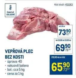 Makro Vepřová plec bez kosti nabídka