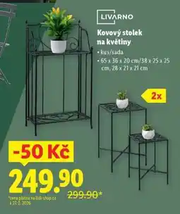 Lidl Kovový stolek na květiny nabídka