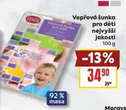 Billa Vepřová šunka pro děti nejvyšší jakosti nabídka