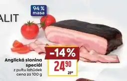 Billa Anglická slanina speciál nabídka