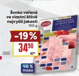 Billa Šunka vařená ve vlastní šťávě nejvyšší jakosti nabídka