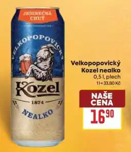 Billa Velkopopovický Kozel nealko nabídka