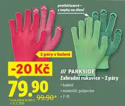 Lidl PARKSIDE Zahradní rukavice – 2 páry nabídka