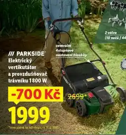 Lidl PARKSIDE Elektrický vertikutátor a provzdušňovač trávníku 1800 W nabídka