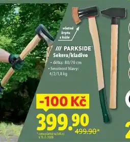 Lidl PARKSIDE Sekera/kladivo nabídka