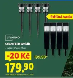 Lidl LIVARNO Solární LED svítidlo nabídka
