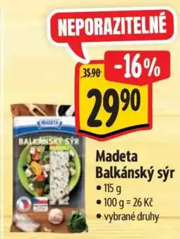 Albert Madeta Balkánský sýr nabídka