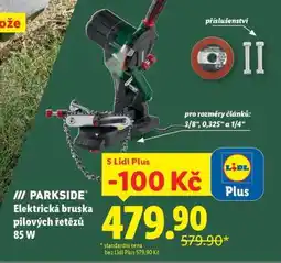 Lidl Parkside Elektrická bruska pilových řetězů 85 W nabídka
