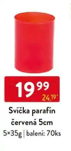 Qanto Svíčka parafín červená nabídka